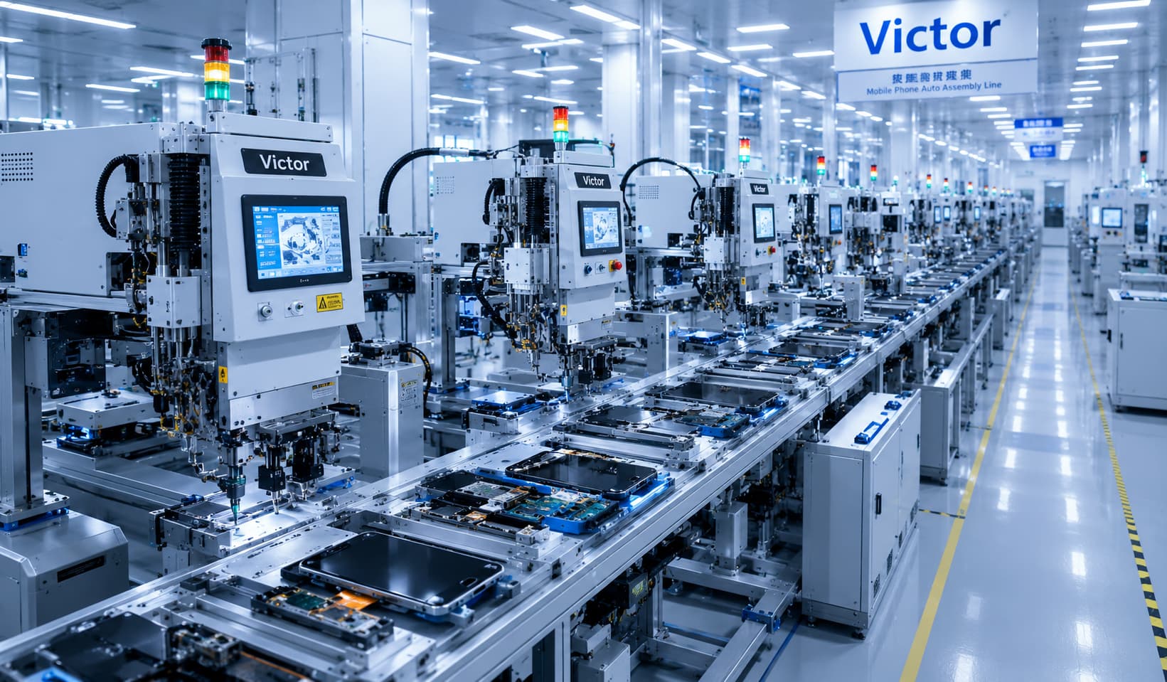 Smartphone assembly line